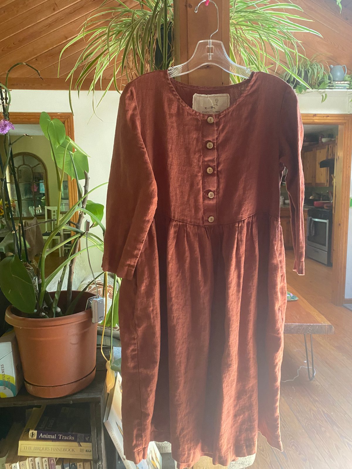 notPERFECTLINEN Linen Loose Mama Dress in midi length (Small) notPERFECTLINEN Linen Loose Mama Dress in midi length (Small)