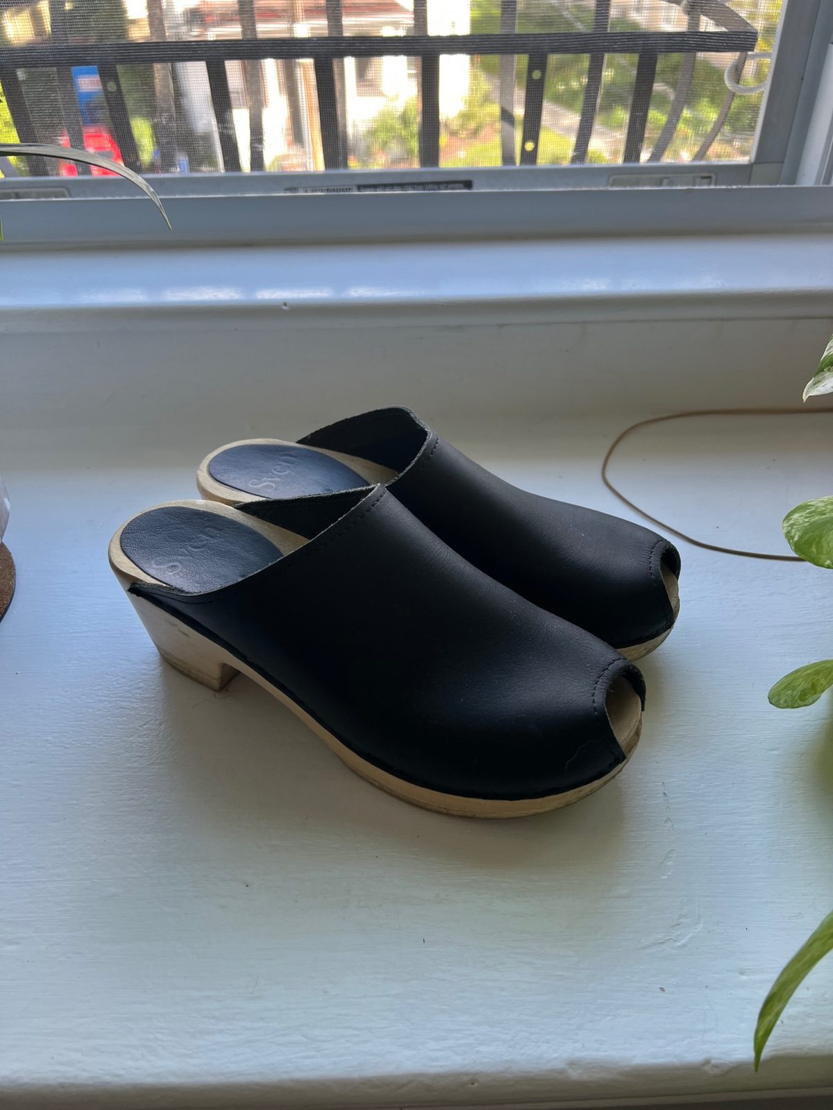 Sven Clogs Peep Toe Plain Clogs Mid Heel (37) |… Noihsaf Bazaar