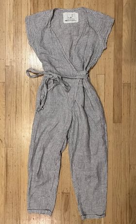 Not perfect linen wrap jumpsuit sales