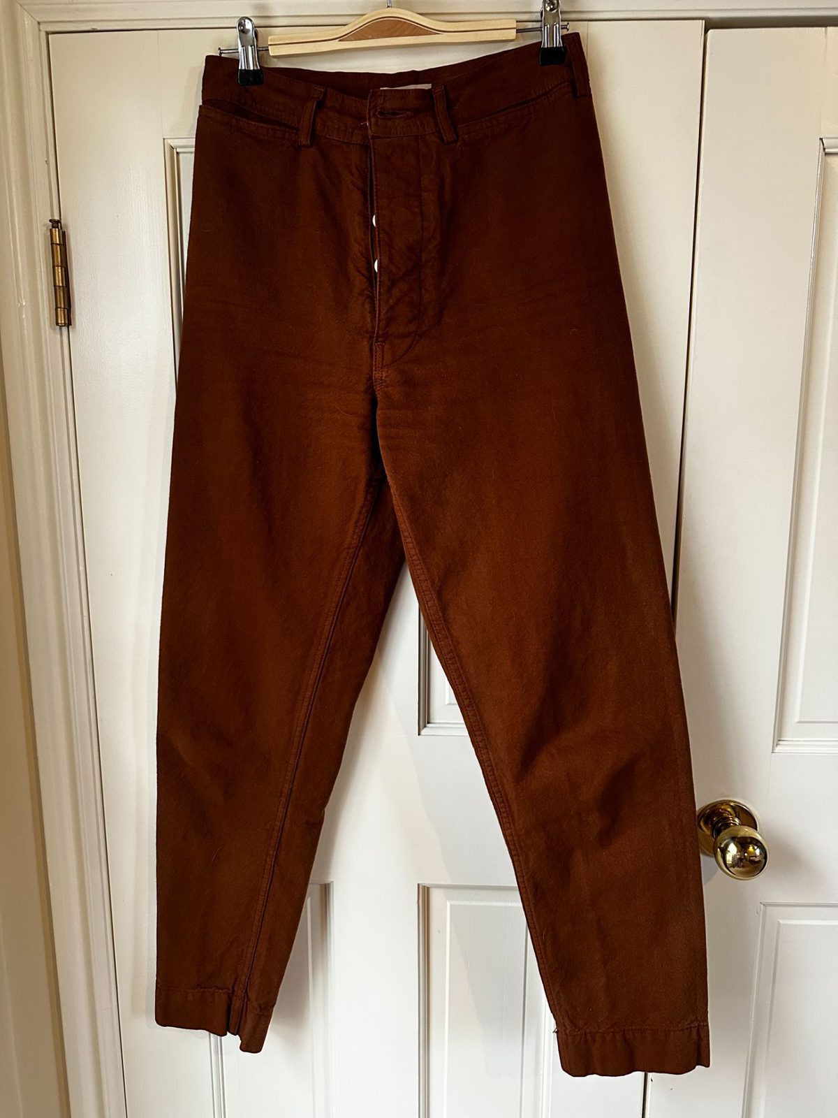 jesse kamm ranger pant tobacco Handy Pants at General Store rise pant with a slim leg thats tapering Jesse Kamm Ranger Pant, Tone