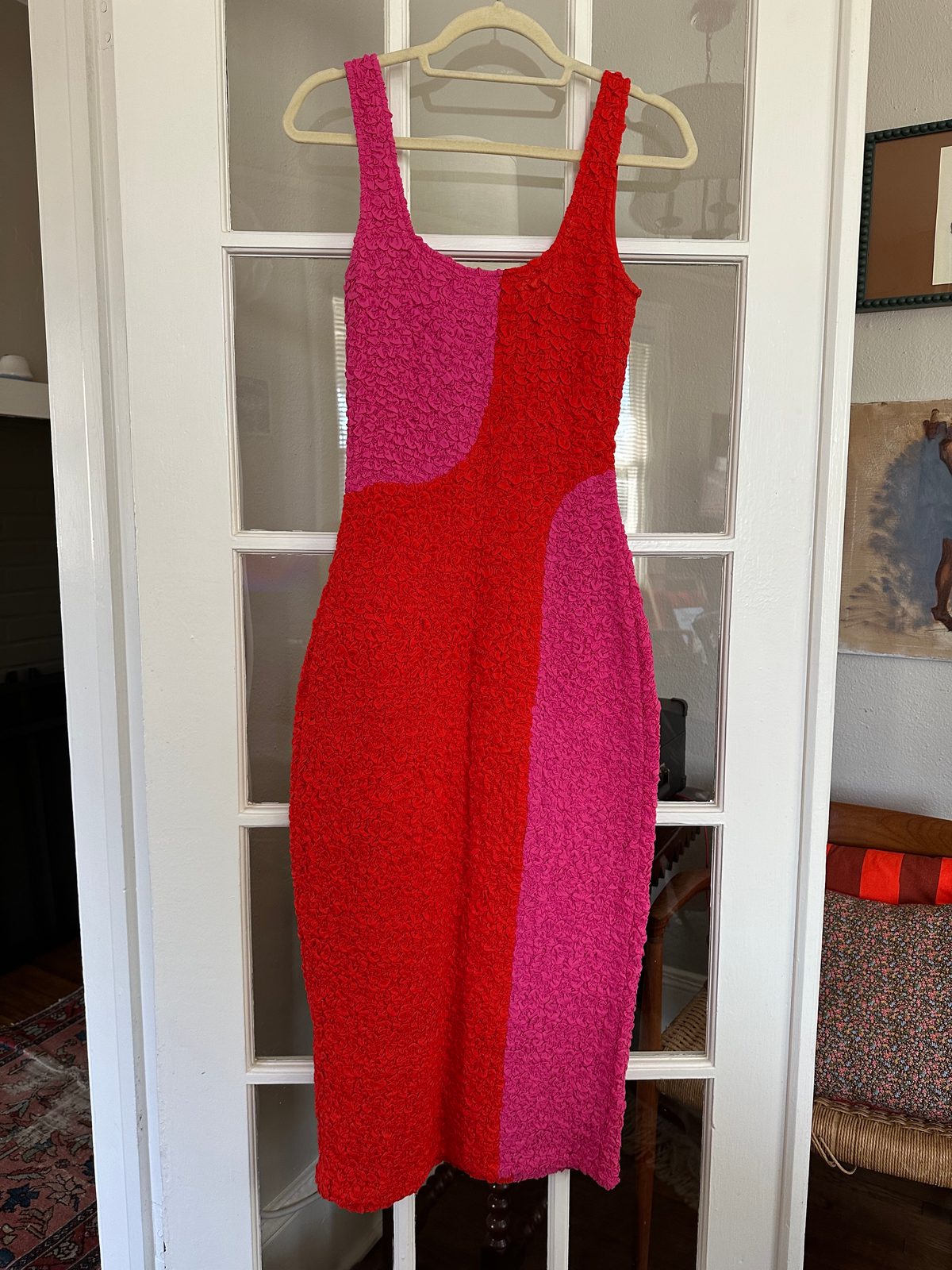 Mara Hoffman Sloan Dress in red and pink (S) | Used, | Noihsaf Bazaar Mara Hoffman Sloan Dress in red and pink (S) | Used, | Noihsaf Bazaar