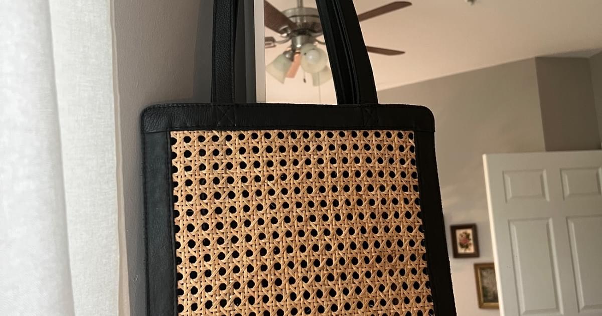 ST. AGNI Hennie Rattan Everyday Tote Used Secondhand Resell