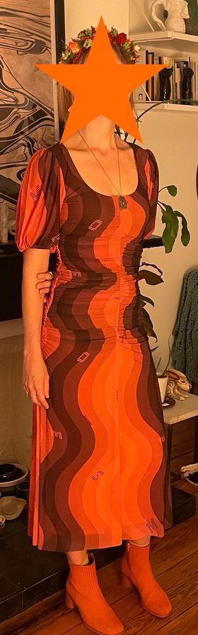 ganni mesh midi dress Ganni Printed Mesh Sleeveless Midi Dress