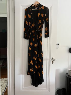 GANNI Fairfax Georgette Wrap Dress 34 Used Noihsaf Bazaar