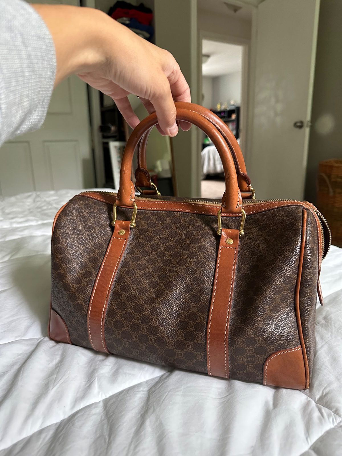 CELINE Macadam Boston Bag | Used, Secondhand, Resell | Noihsaf Bazaar CELINE Macadam Boston Bag | Used, Secondhand, Resell | Noihsaf Bazaar