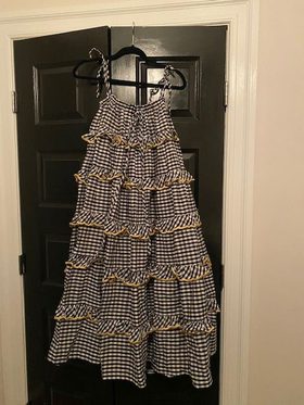 Innika Choo Avens Gingham Tiered Dress (One Size) | | Noihsaf Bazaar Innika Choo Avens Gingham Tiered Dress (One Size) | | Noihsaf Bazaar
