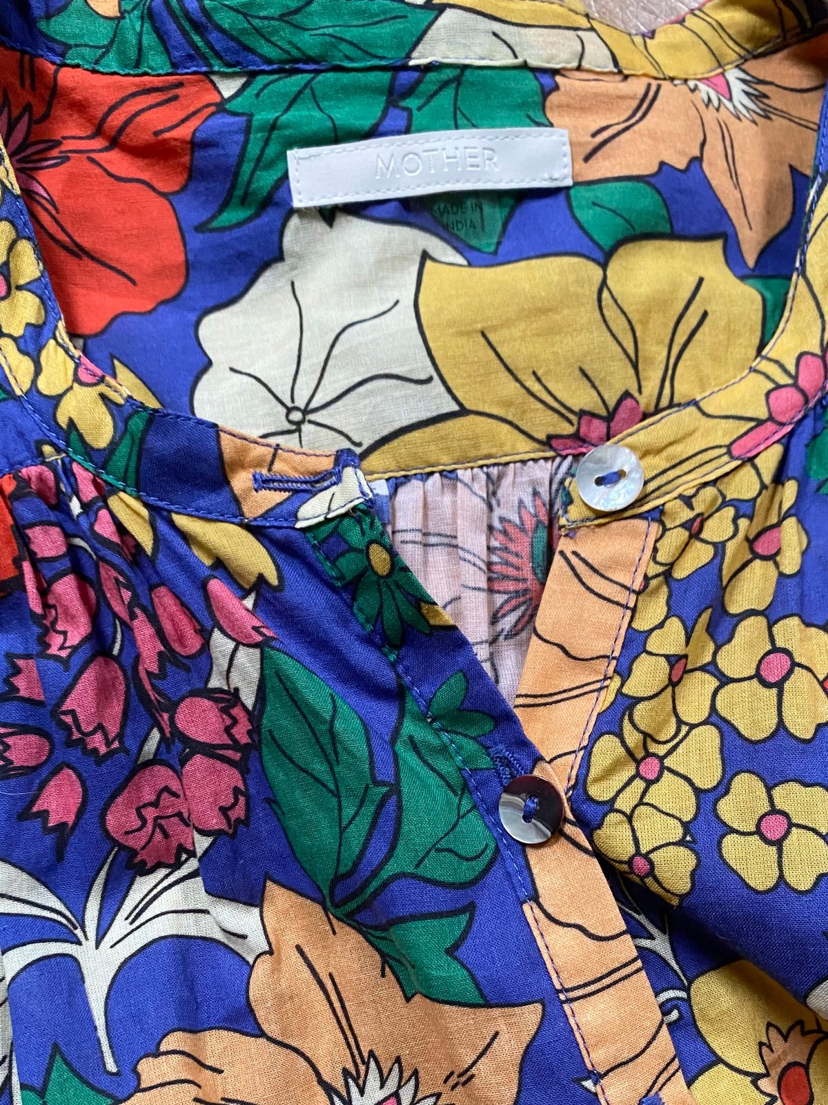 mother slow ride shirt dress NWT ANTHROPOLOGIE MOTHER The Slow Ride Mini Shirt Dress & slip GREEN FLORAL L