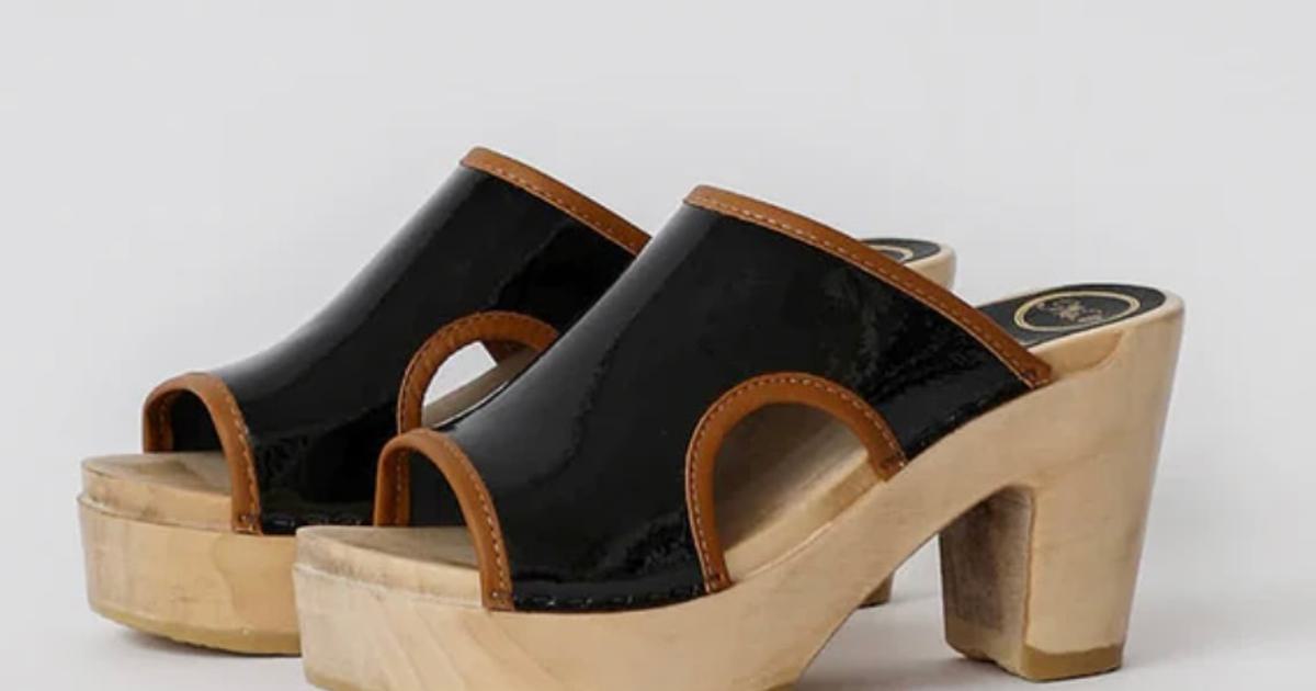 No 6 platform clog cheap