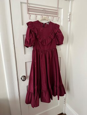 burgundy dress used LaDivine CC489 Burgundy 6 Sale