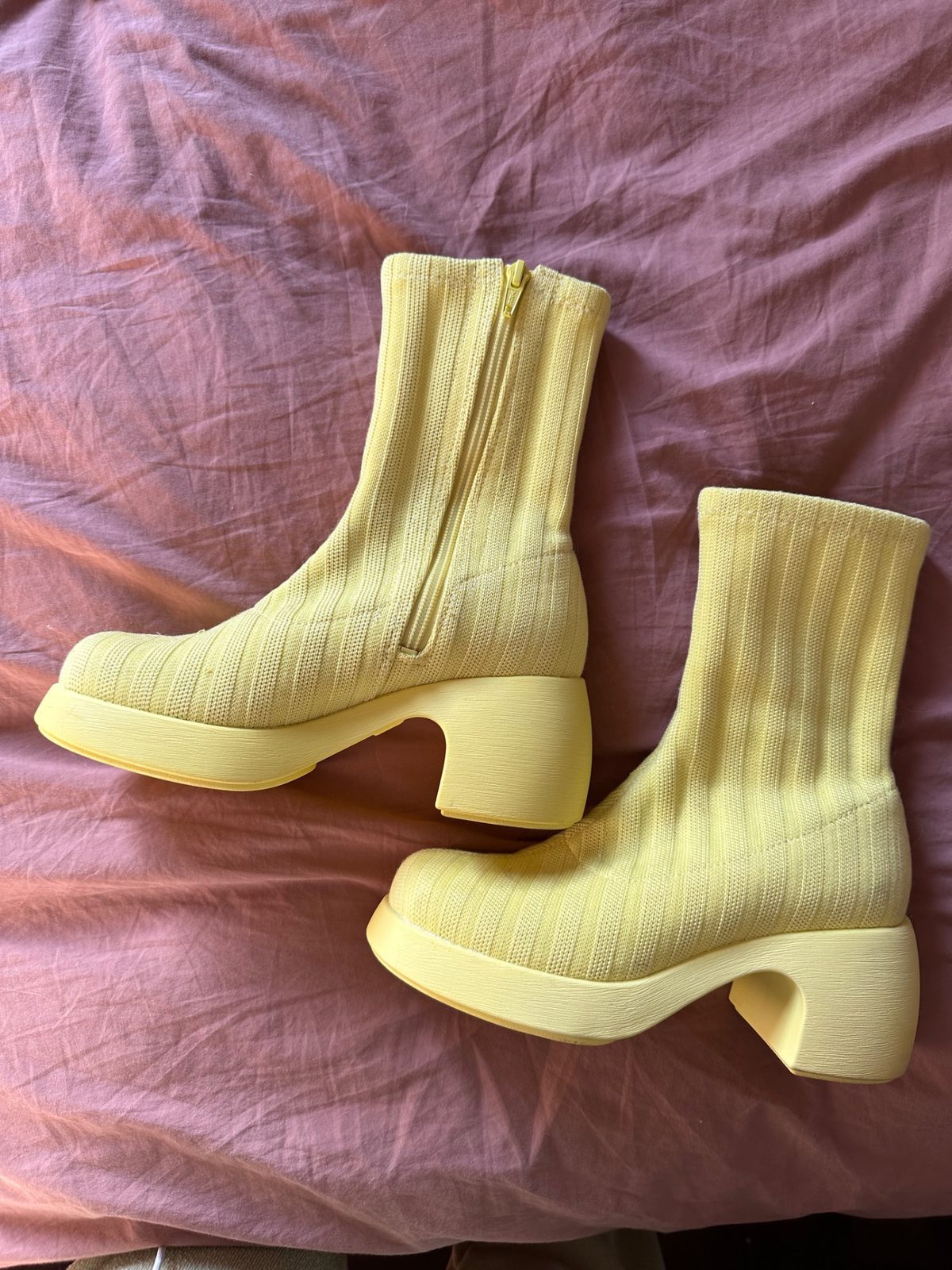 Thelma TENCEL yellow boots (6) Used, Secondhand,… Noihsaf Bazaar