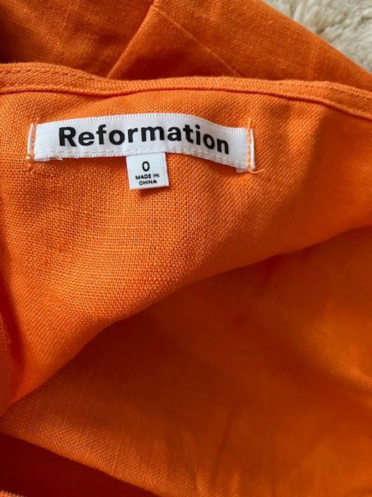 Reformation Dory Linen Dress in Citrus Orange Halter | Noihsaf Bazaar Reformation Dory Linen Dress in Citrus Orange Halter | Noihsaf Bazaar
