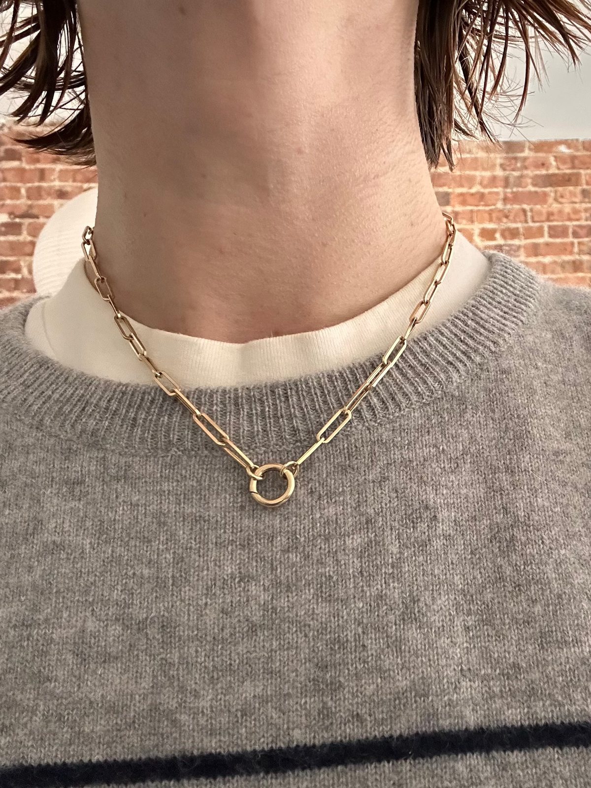 【MEJURI】ネックレス Paperclip Chain Charm Necklace Mejuri Paperclip Chain Charm Necklace | Used,… | Noihsaf Bazaar