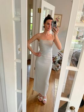 Reformation Breslin Dress in silver sparkle (S) | | Noihsaf Bazaar Reformation Breslin Dress in silver sparkle (S) | | Noihsaf Bazaar
