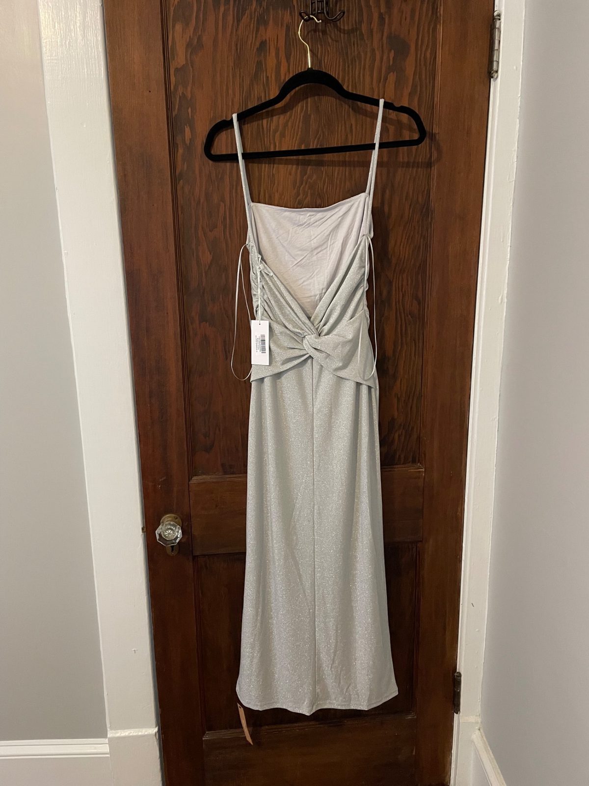 Reformation Breslin Dress in silver sparkle (S) | | Noihsaf Bazaar Reformation Breslin Dress in silver sparkle (S) | | Noihsaf Bazaar