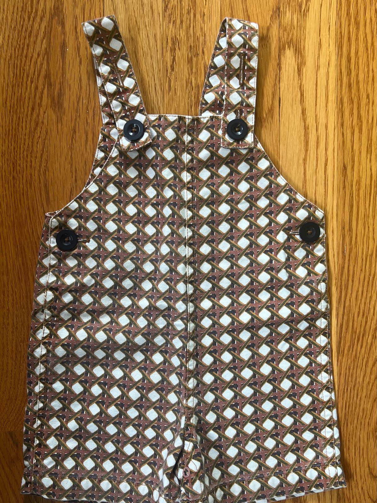 ロンパース・カバーオール Misha & Puff Overall Buff Lattice 0-6m ロンパース・カバーオール Misha & Puff Overall Buff Lattice 0