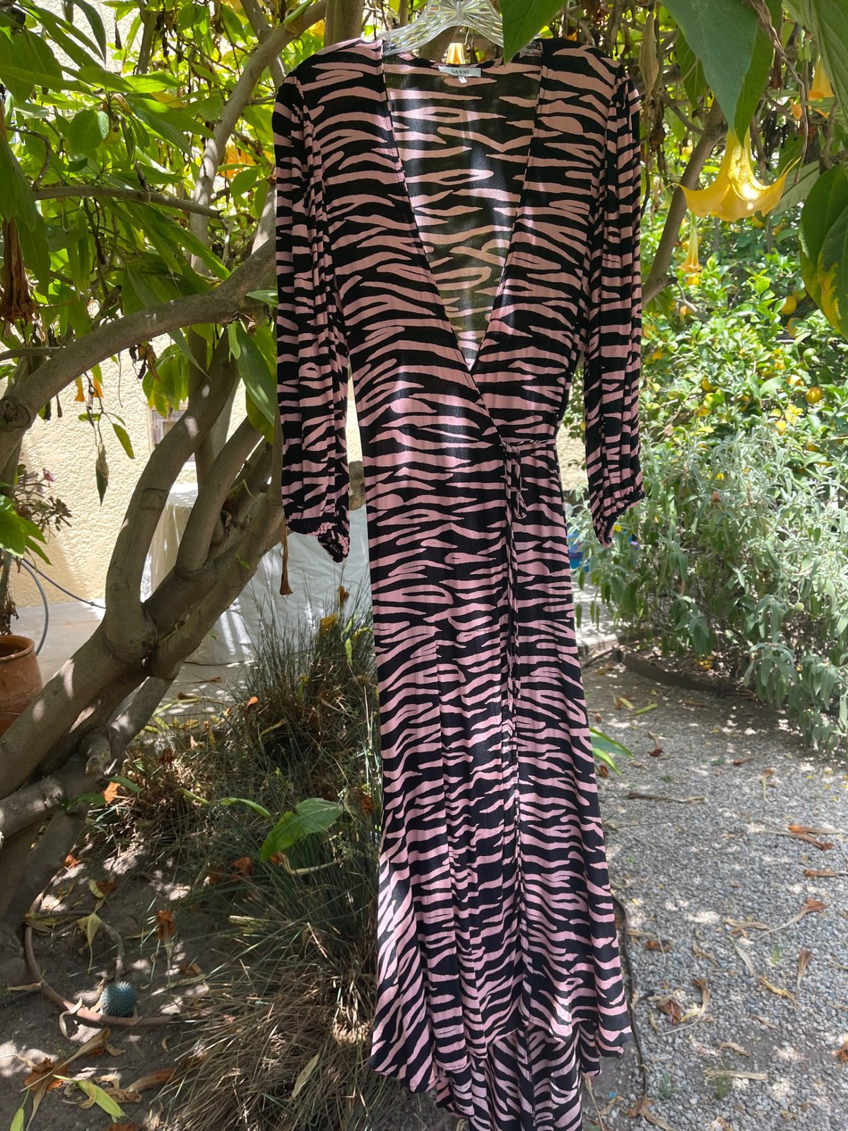 ganni pink zebra dress Rent Ganni Pink Dress UK 8