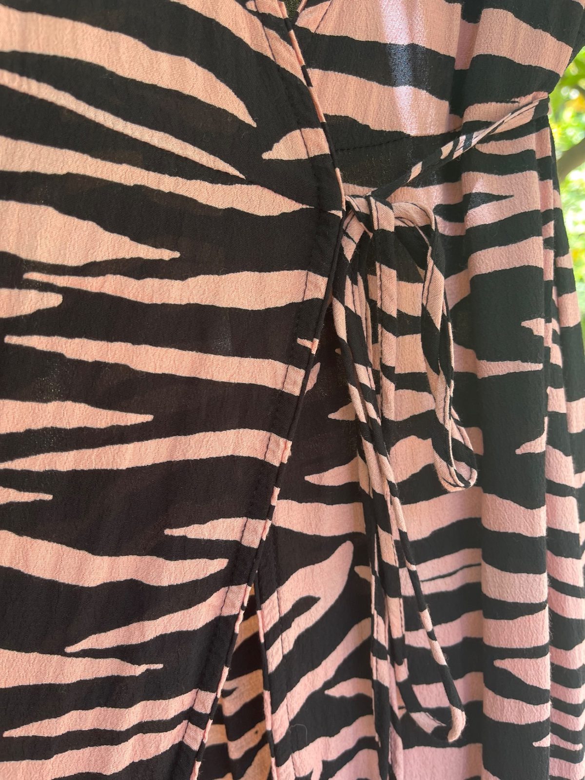 ganni pink zebra dress GANNI Ruched zebra-print stretch-satin midi dress