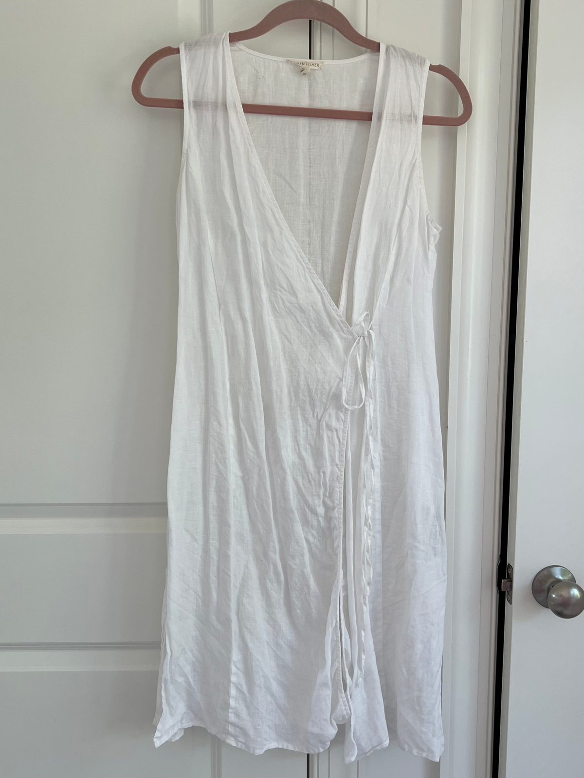 EILEEN FISHER Organic linen wrap dress (Flexible!) | | Noihsaf Bazaar EILEEN FISHER Organic linen wrap dress (Flexible!) | | Noihsaf Bazaar