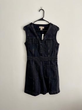 madewell denim cap sleeve dress Casual Denim Dresses