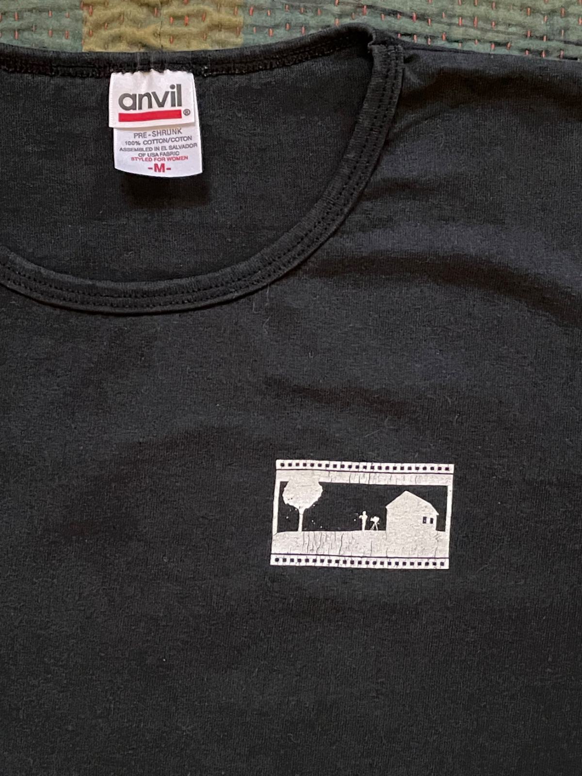 Anvil Black single stitch tee with print (M) | Used Anvil Black single stitch tee with print (M) | Used