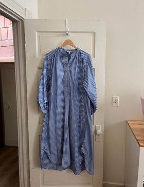 cos voluminous maxi dress COS Voluminous V-Neck Maxi Dress