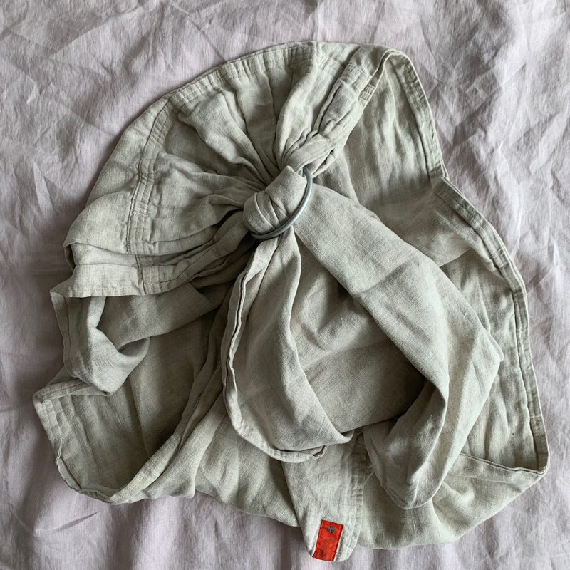 Sakura Bloom Double Linen Ring Sling One Size Noihsaf Bazaar