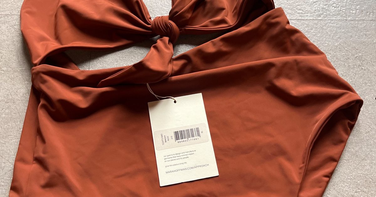 Mara Hoffman Maddy one piece swimsuit in rust (XL) |… | Noihsaf Bazaar
