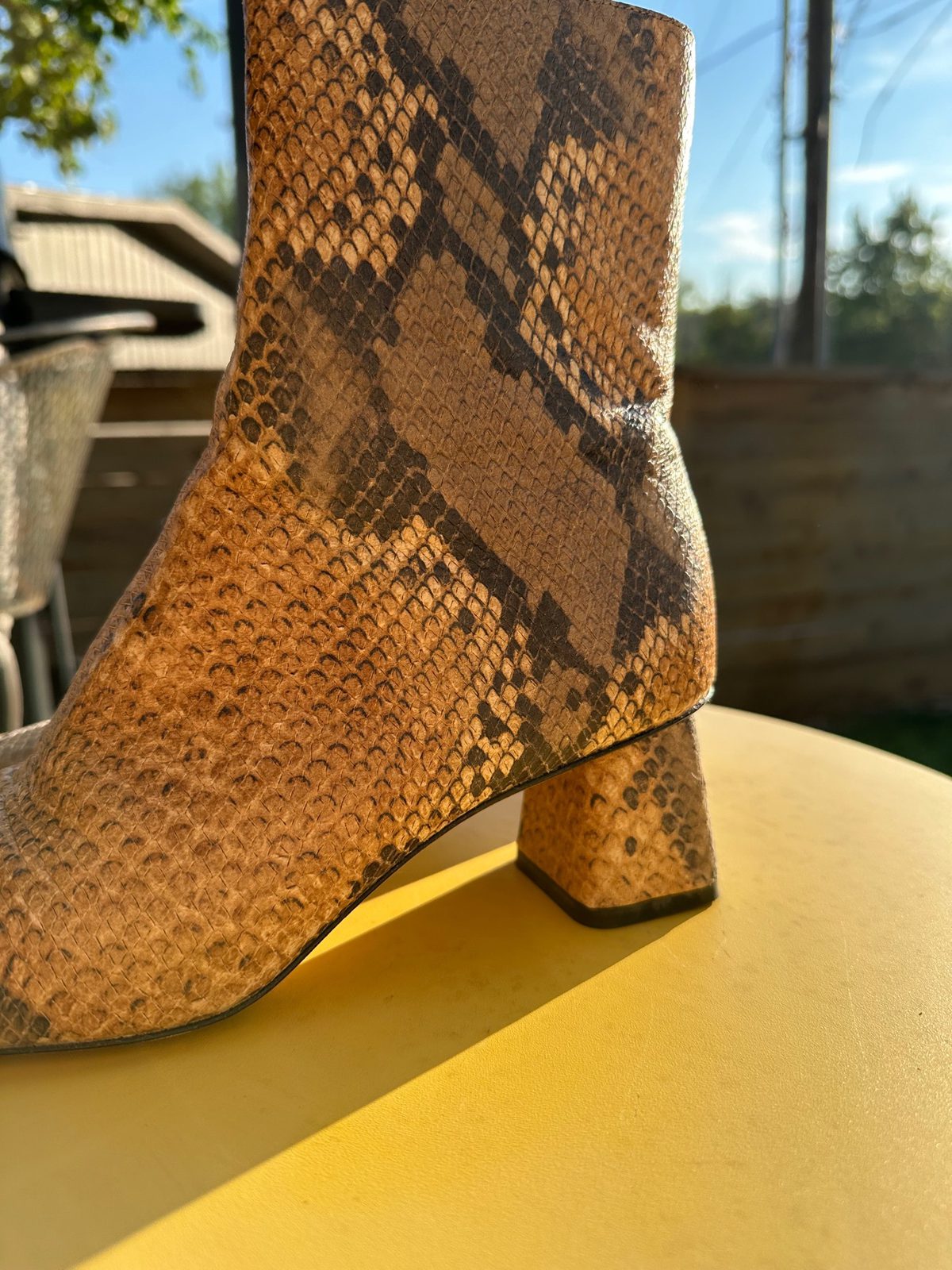 Croc Embossed Koren Bootie Vince Vince Koren Square Toe Croc