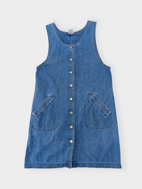 Essentials Style Vintage Denim Jumper Dress (M) | | Noihsaf Bazaar Essentials Style Vintage Denim Jumper Dress (M) | | Noihsaf Bazaar