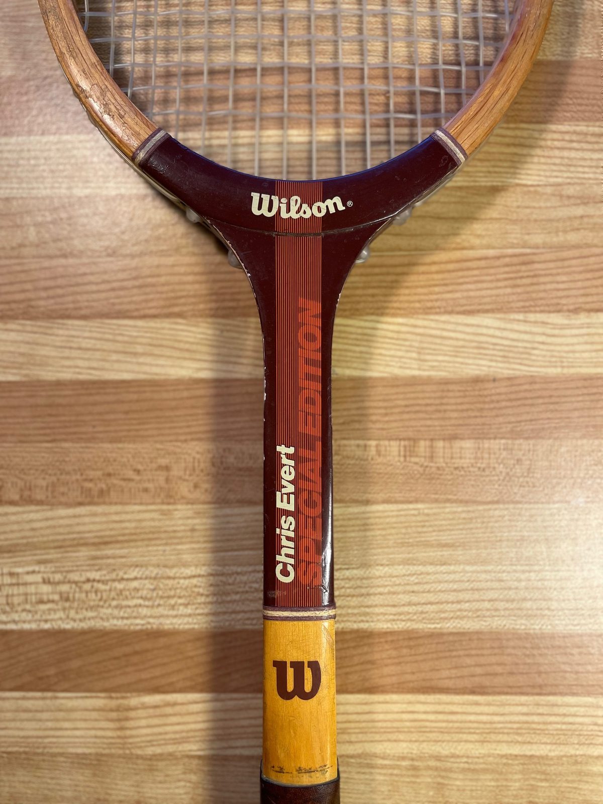 Raquette de tennis vintage dernière chance Chris Evert Wilson avec Raquette de tennis vintage dernière chance Chris Evert Wilson avec