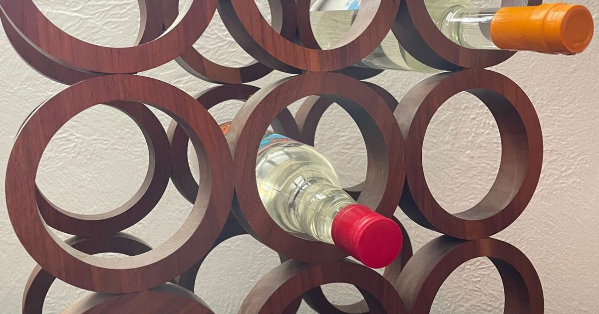 Kustom Kraft Wooden MCM Walnut Wine Rack | Used,… | Noihsaf Bazaar