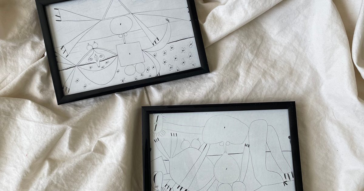 Random Vintage Set of Picasso Framed Modern Art… | Noihsaf Bazaar