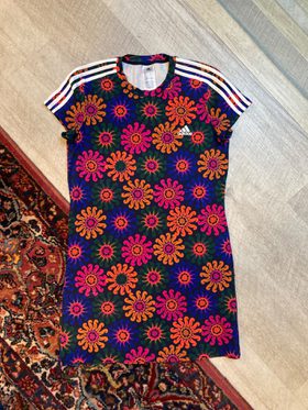 adidas red floral dress Adidas Floral Tennis Dress S (4-6) Like new