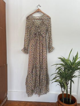 DEN Rare 100% Silk Saffron Dress (S) | Used, | Noihsaf Bazaar DEN Rare 100% Silk Saffron Dress (S) | Used, | Noihsaf Bazaar
