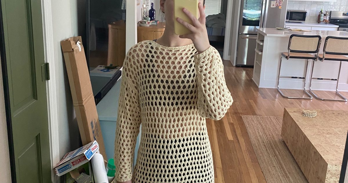 zulu and zephyr crochet dress Crochet Knit Tunic Dress