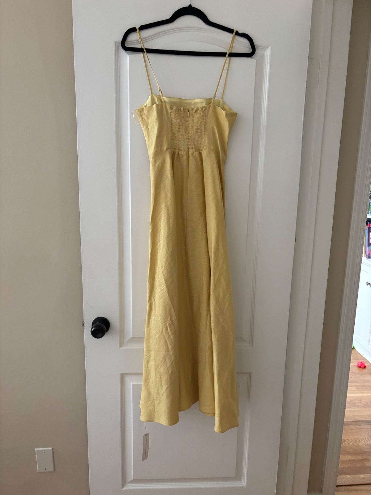 reformation yellow linen dress Reformation Ara Linen Dress | Yellow