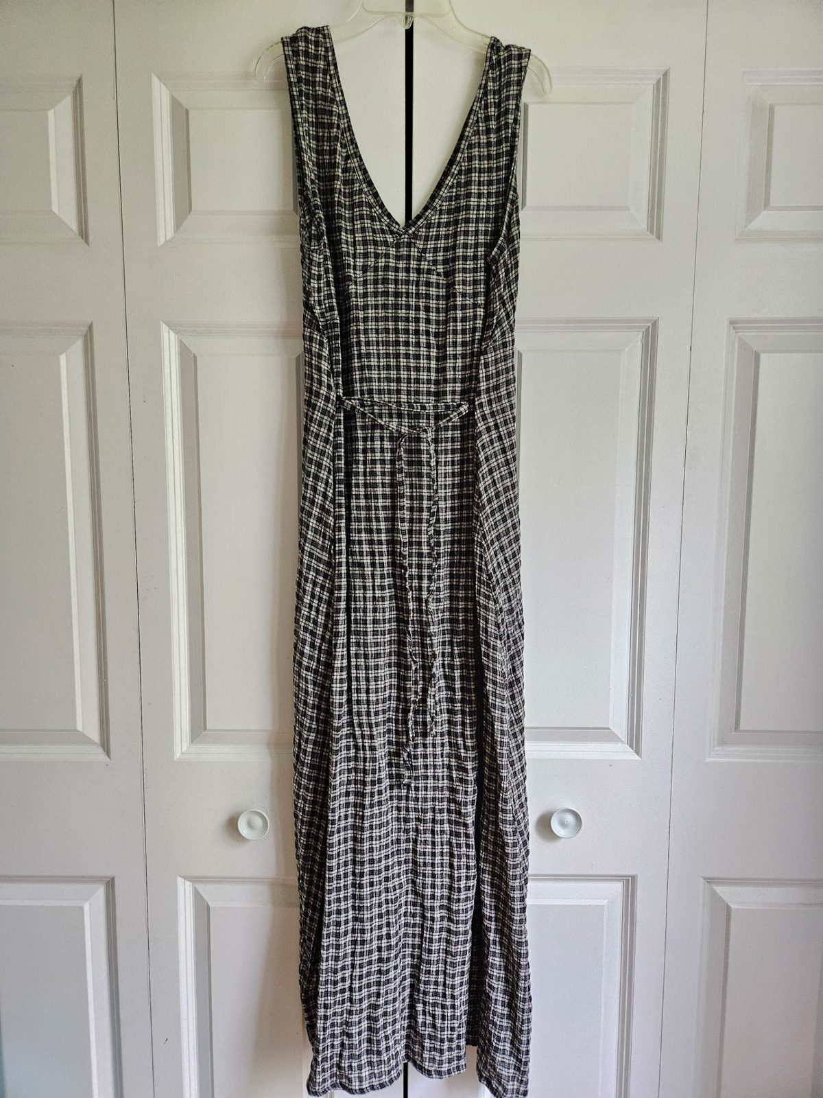 asta seersucker maxi dress AFENDS Womens Tully - Seersucker Maxi Dress - Asta Steel Check