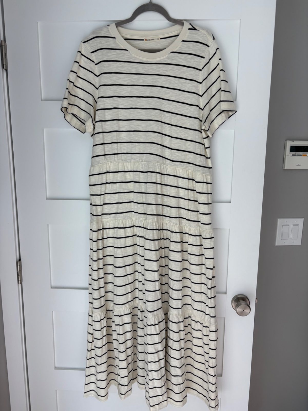 marine layer vintage slub midi dress Women's Luxe Sueded Midi Dress | Rose Stripe