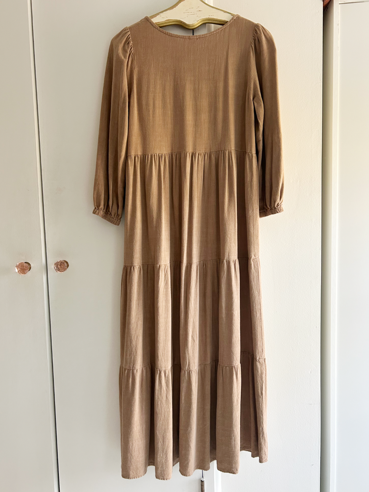 Rachel Pally Brown Tiered Maxi Dress (S) | Used, | Noihsaf Bazaar Rachel Pally Brown Tiered Maxi Dress (S) | Used, | Noihsaf Bazaar