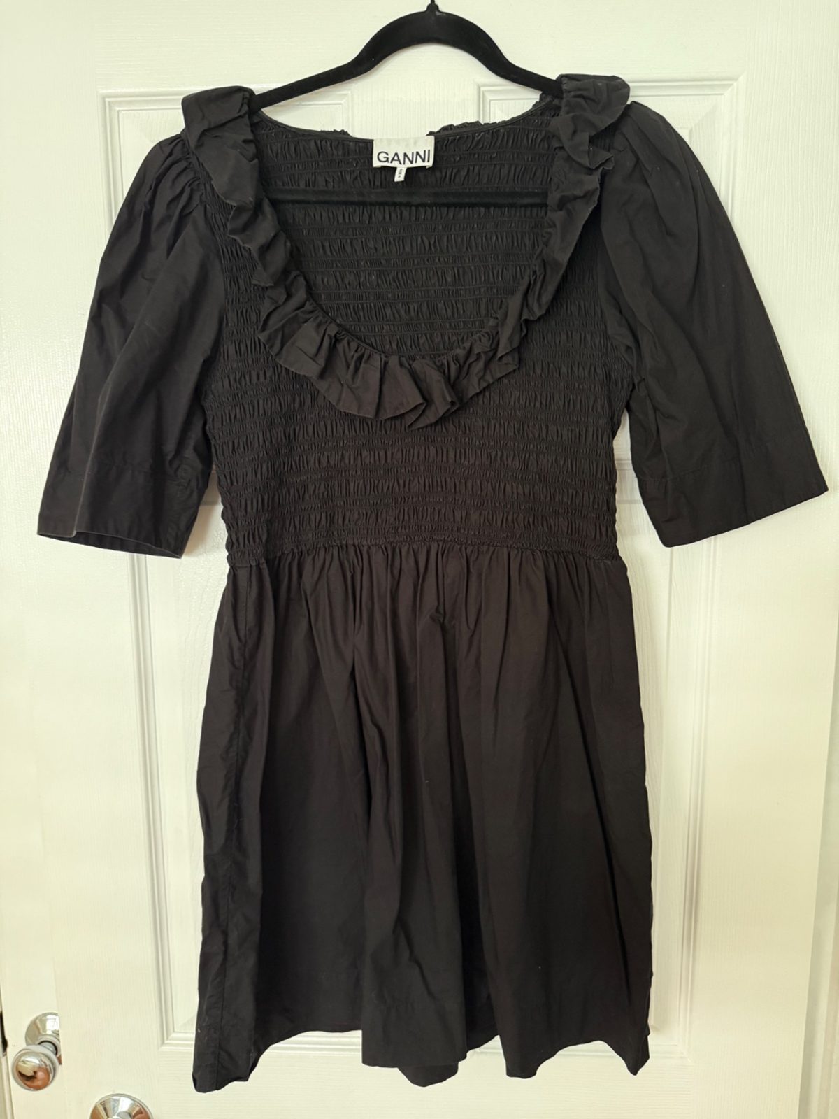 ganni cotton poplin mini smock dress Ganni Printed Cotton Poplin Mini Smock Dress Merlot Size 44