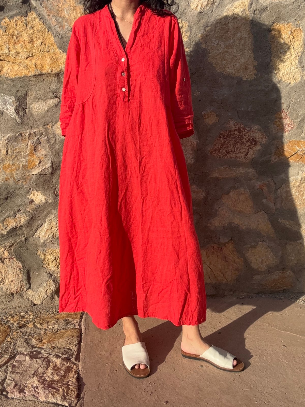 Francesca Bettini Italy Linen dress (L) | Used, | Noihsaf Bazaar Francesca Bettini Italy Linen dress (L) | Used, | Noihsaf Bazaar