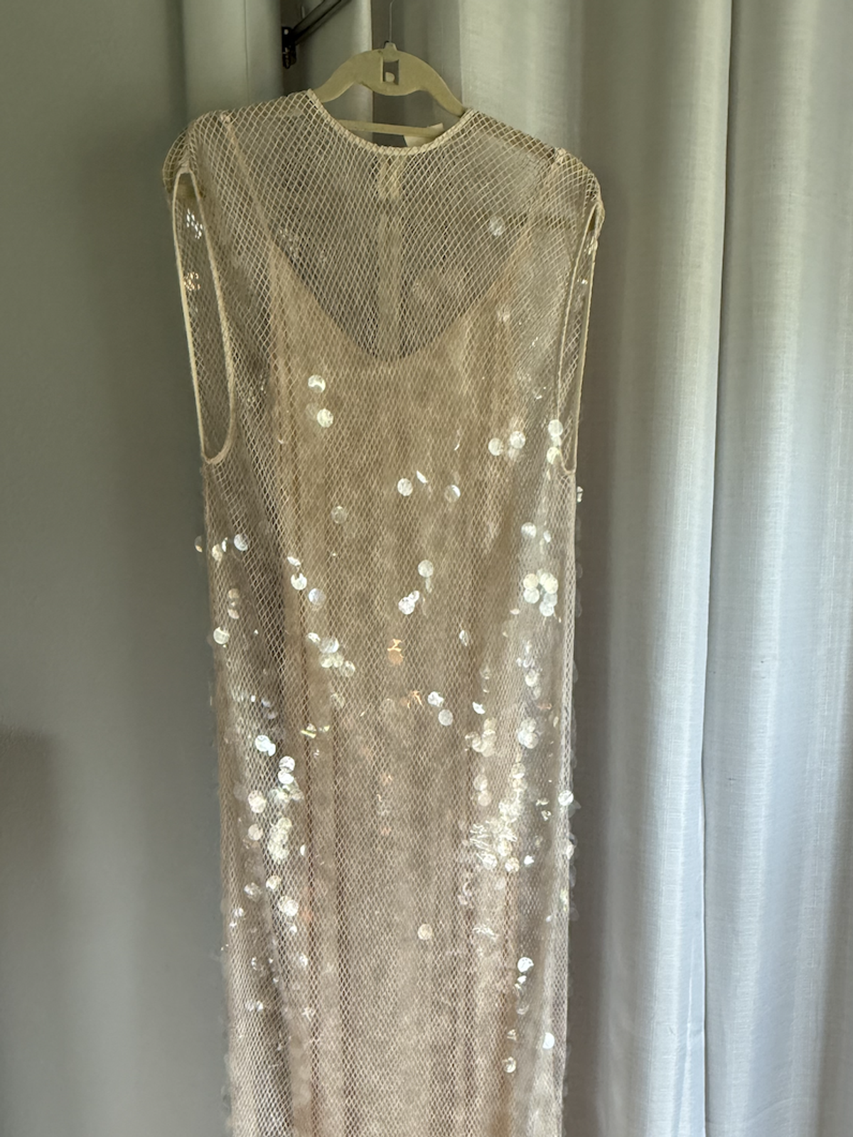 astrid sequin dress Sequin Wrap Dress in Blue & Navy
