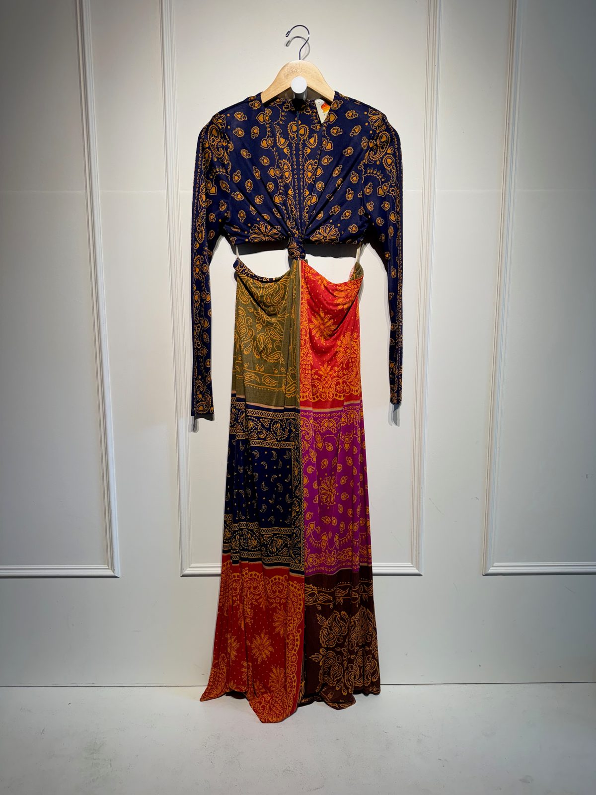 multicolor bandana dream cut out maxi dress Bandana Dream Cut Out Maxi Dress