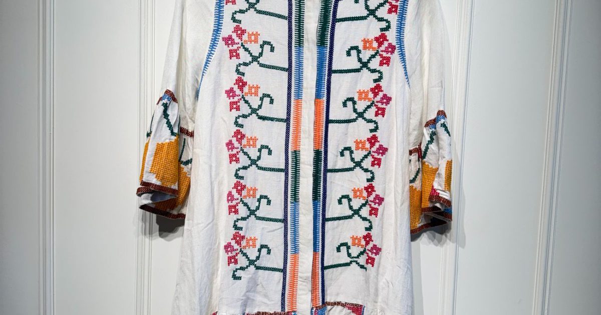 farm rio jimena embroidered mini dress Farm Rio Jimena Embroidered Dress (S)