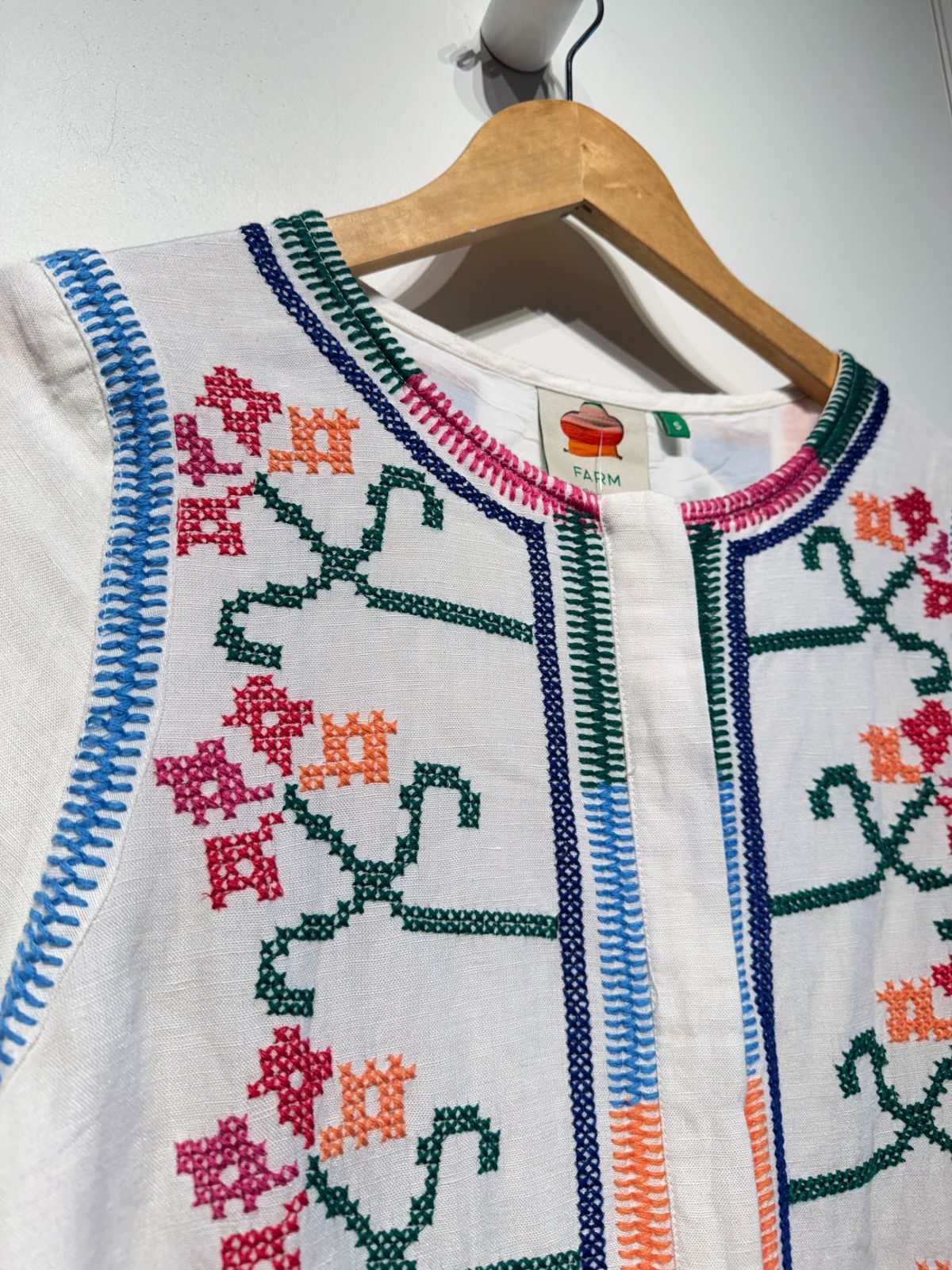 farm rio jimena embroidered mini dress Farm Rio Jimena Embroidered Mini Dress