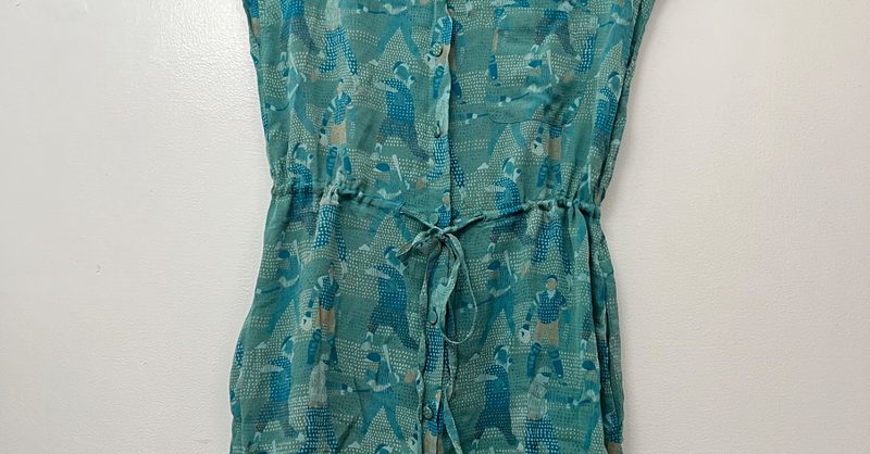 steven alan silk dress Steven Alan 100% Silk Dress Floral Print Drawstring Waist Short Sleeve Black 2