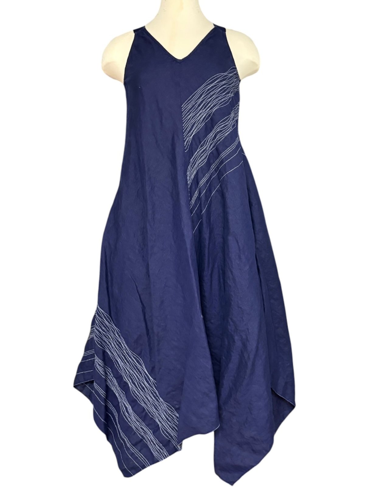 eileen fisher irish linen dress EILEEN FISHER Organic-Linen Sheen Midi Dress