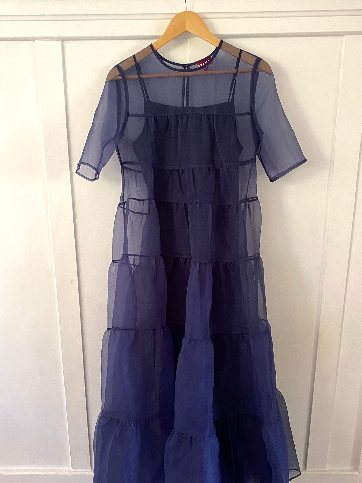 staud tiered organza maxi dress STAUD | Dresses | Staud Hyacinth Shortsleeve Tiered Crinkled Sheer Organza Maxi Dress